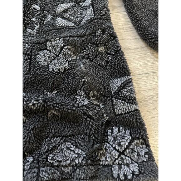 VINTAGE 80s Columbia Deep Fleece Jacket USA MADE Coat‎ Gray Womens Medium - Picture 8 of 10